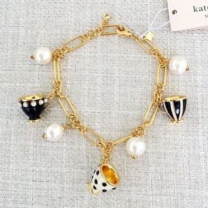 Kate Spade X Disney Alice In Wonderland Tea Time Teacup Charm Bracelet